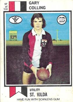1974 Scanlens VFL #57 Gary Colling Front